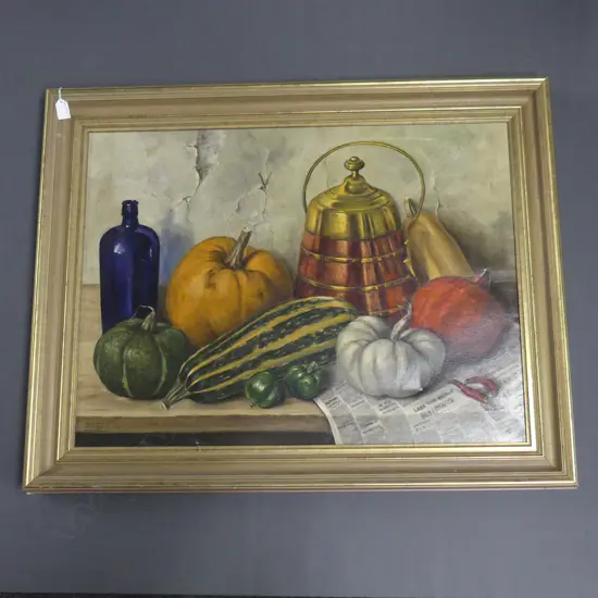 BEN VROLIJK LARGE STILL LIFE - VEGETABLES - '67 580x780mm...