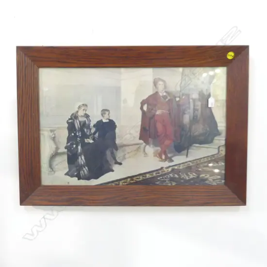 OAK FRAMED VICTORIAN PRINT 840/590