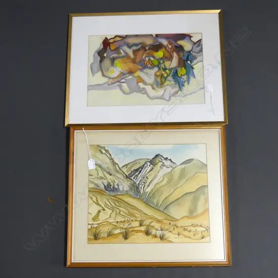 2 W/Cs; MARGARET WADAY? MOUNTAIN LANDSCAPE + OTHER 280x430mm