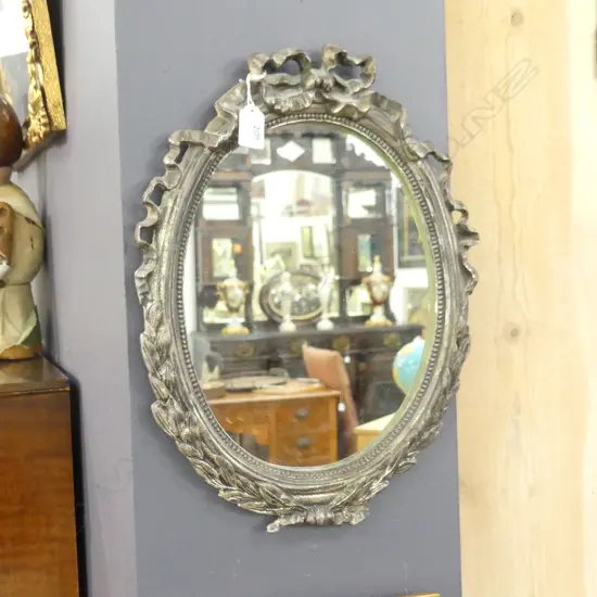 SMALL OVAL METAL MIRROR 420x315mm