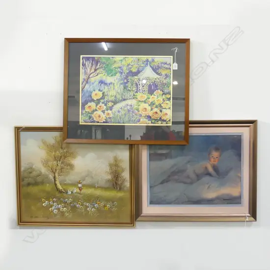 FRAMED OIL /W/C & PRINT ALL 570X680 MM