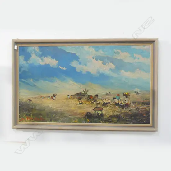 LGE OIL PAINTING 685x1175mm - SIGNED S. ABDULLAH