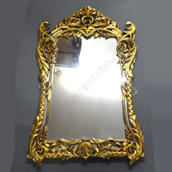 LGE CARVED WOODEN GOLD PAINTED MIRROR 1300x840mm