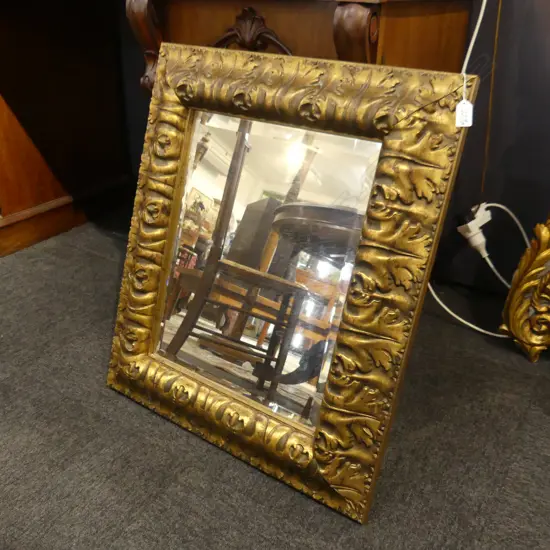 GILT FRAMED MIRROR 620 X 725MM