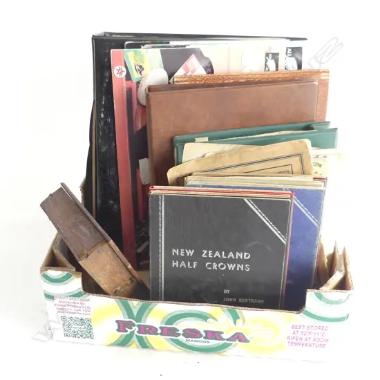 BOX LOT CIGARETTE CARD ALBUM (half full), BOXED CIGARS ETC, COIN ALBUMS ETC