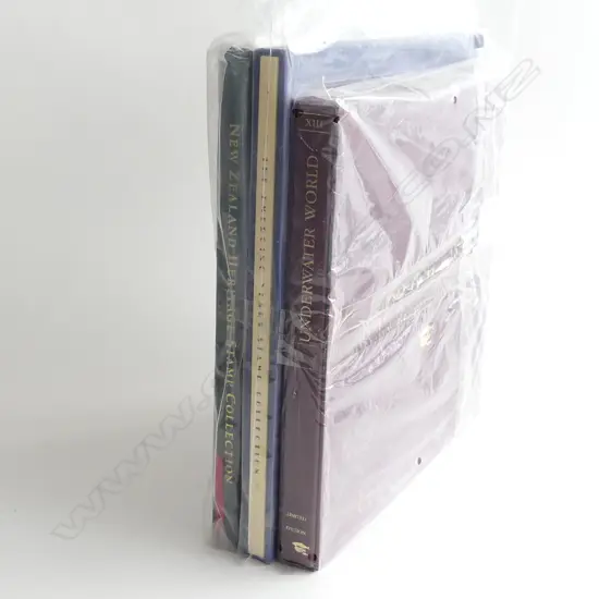 3 NZ BOXED STAMP COLLECTIONS. 'UNDERWATER WORLD XIII' +...