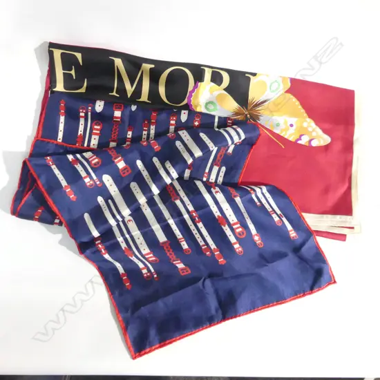 2 SILK SCARVES; 1 JAPANESE DESIGNER HANAE MORI + ONE OTHER 