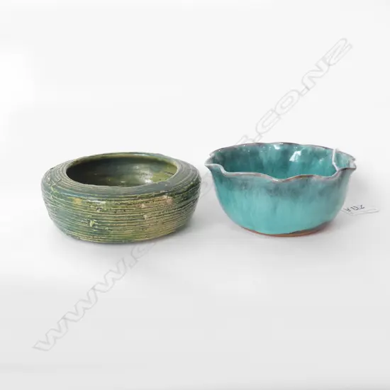 2 .VINTAGE POTTERY BOWLS 