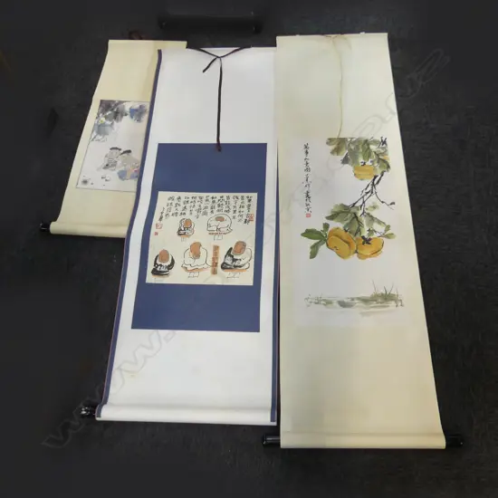 THREE CHINESE SCROLL PAINTINGS 