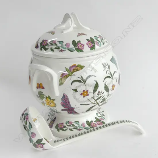 LG PORTMEIRION BOTANIC GARDEN LIDDED TUREEN H 330MM PLUS LADLE