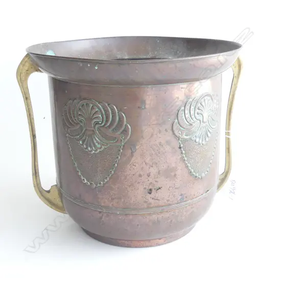 COPPER NOUVEAU JARDINIERE, H.230mm