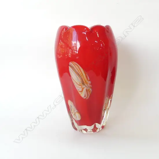 LARGE MURANO STYLE GLASS VASE H. 235MM