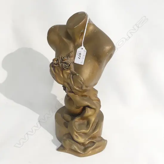 ART NOUVEAU STYLE GOLD PAINTED BUST H. 300MM3