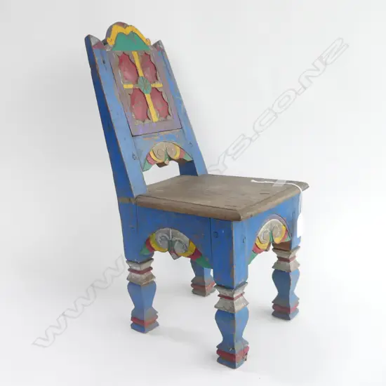CARVED & PAINTED DOLLS CHAIR H.485mm