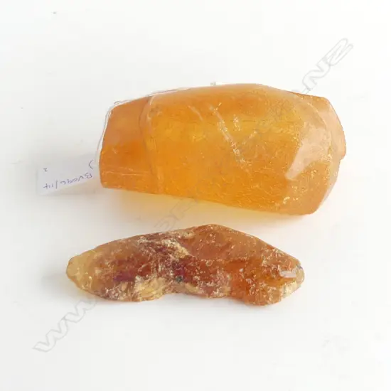 2 KAURI GUM POLISHED NUGGETS L 120 MM