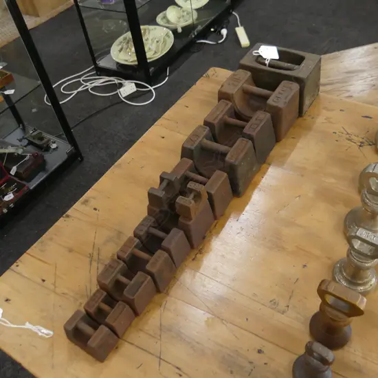 12 RICE LAKE CAST IRON WEIGHTS