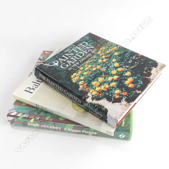 3 ART BOOKS; DAVID HOCKNEY, BALTHUS, THE PAINTED GARDEN IN NZ ART