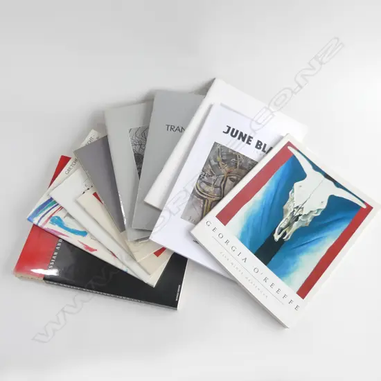 11 ASST. ART BOOKS / PAMPHLETS; GEORGIA O'KEEFE, MRKUSICH, RUSSIAN, MCCAHON ETC
