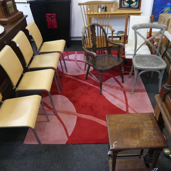 LARGE MACHINE TUFTED RED RUG 2300x1600mm