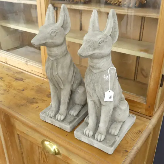 PR CONCRETE GARDEN PHARAOH DOGS H.410mm