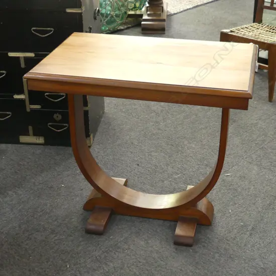 DECO CONSOLE TABLE - TOP RECENTLY SANDED & TEAK OILED 685x450x605mm