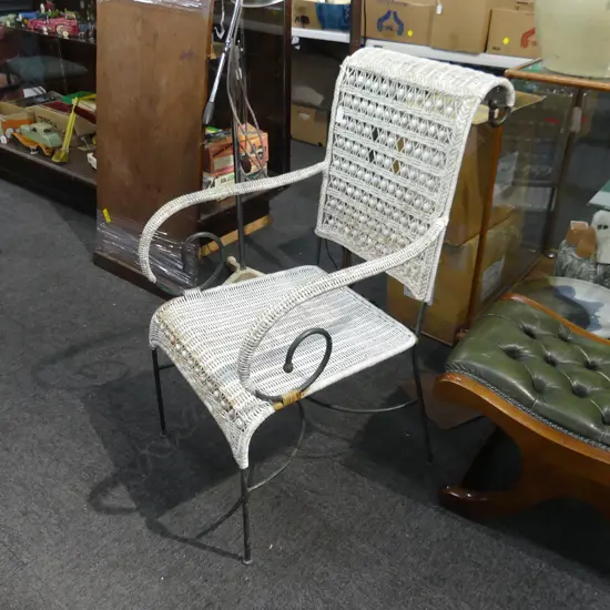 METAL FRAME PARLOUR CHAIR