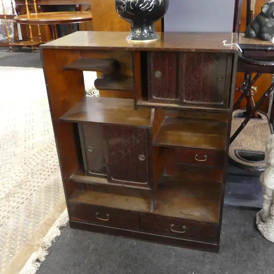 1930’S JAPANESE TEA UTENSIL DISPLAY CABINET H.960mm