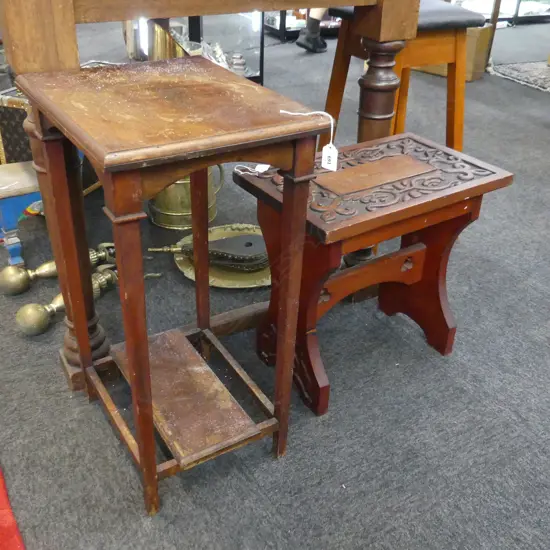 2 SMALL WOODEN SIDE TABLES