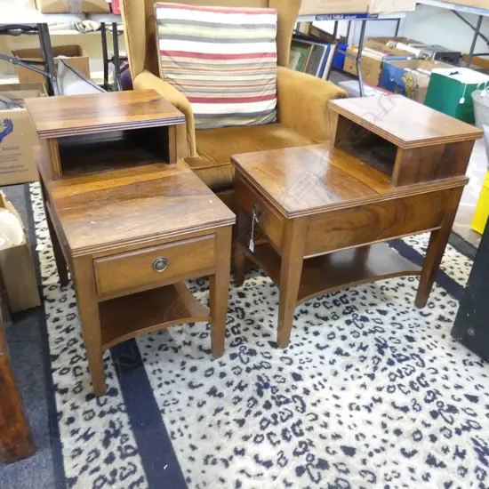 PR ROSEWOOD TOPPED BEDSIDE CABINETS