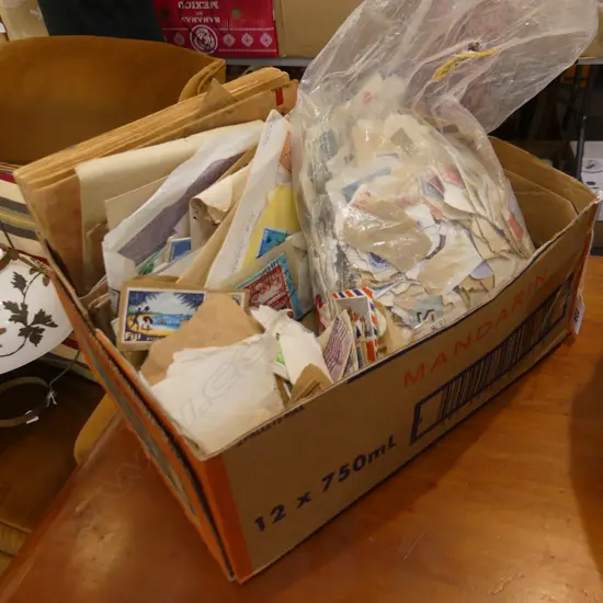 BOX LOT ASST. STAMPS