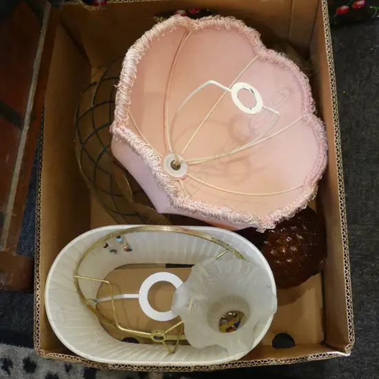 BOX LOT ASST. LAMP SHADES