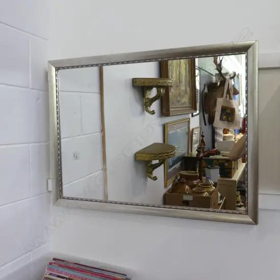 SILVER FRAMED MIRROR 750x570mm