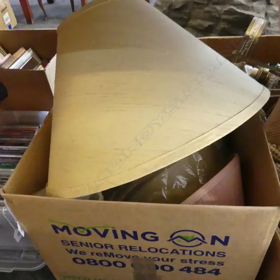 BOX LOT LAMP SHADES