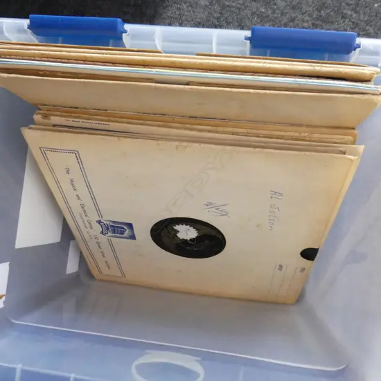 SM CRATE 78'S VINYL RECORDS; AL JOLSON, NAT KING COLE ETC..