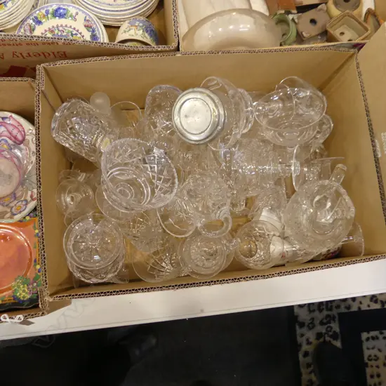 BOX LOT ASST. CRYSTAL ETC