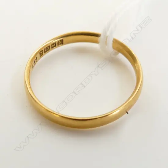 22CT GOLD WEDDER RING 2 GRAMS SIZE L