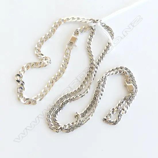 925 SILVER BRACELET & CHAIN 16.83gms