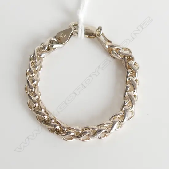 STG SILVER CHILD'S CHAIN BRACELET, 9.5GMS 