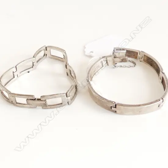 2 SILVER BRACELETS 46gms