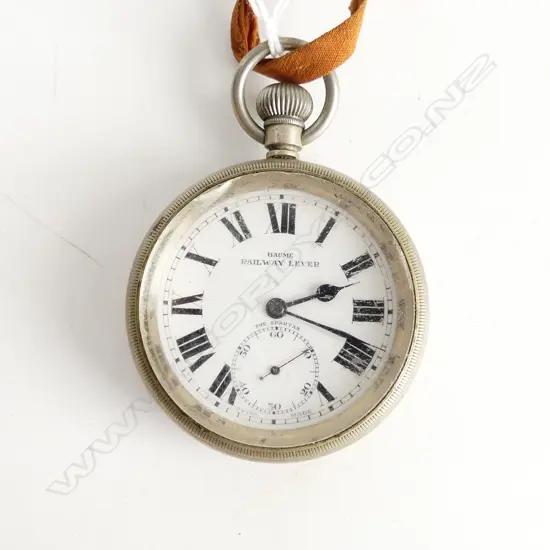 early 20thC BAUME 'RAILWAY LEVER' OPEN FACE POCKET WATCH running 