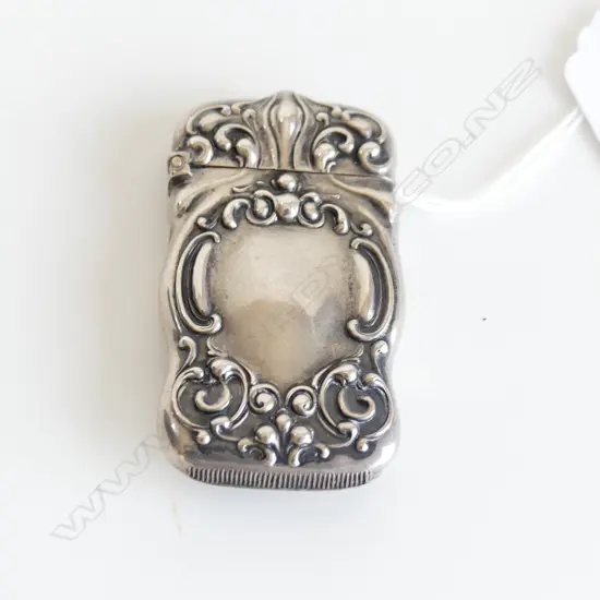 ORNATE STG SILVER VESTA   17GMS, MARKED 'STERLING'