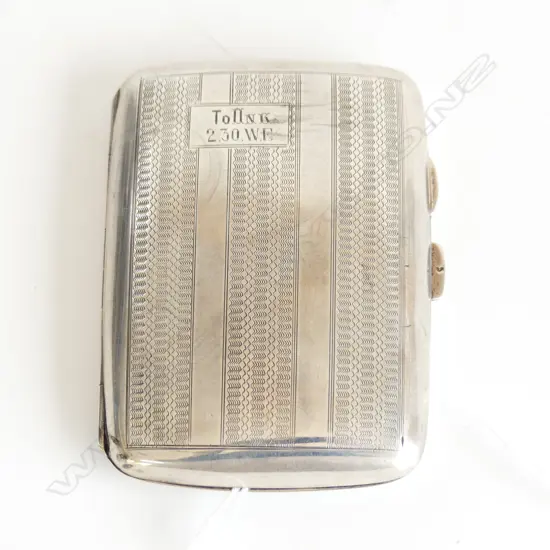 STG SILVER CIGARETTE CASE, BIRM. 1926, 55GMS
