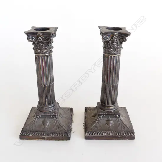 PR STG SILVER CANDLESTICKS, LONDON 1899 H.175mm