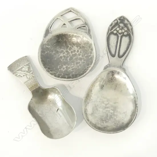 3 PEWTER CADDY SPOONS: TUDRIC + ASHTHETIC + OTHER similar