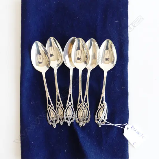 6 STERLING SILVER TEAPSOONS 91 GRAMS...