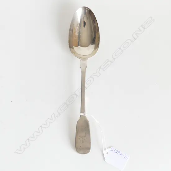 STG SILVER TABLESPOON, LONDON, 1863, 64GMS