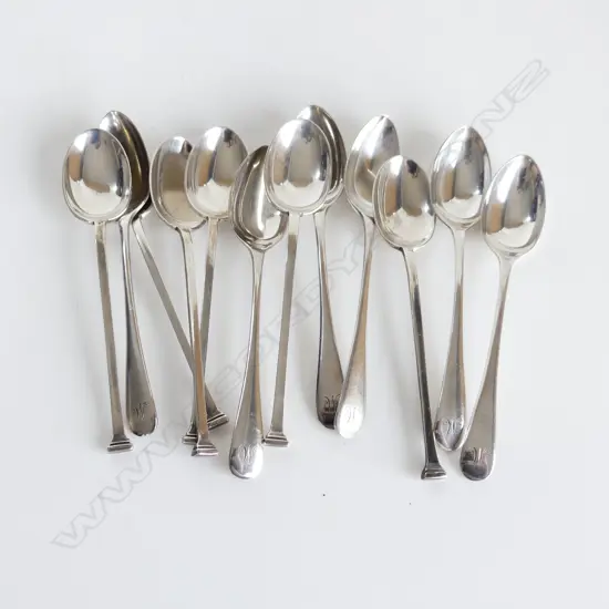 2 SETS 6 STG SILVER COFFEE SPOONS, 134GMS