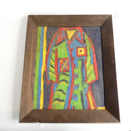 ABSTRACT, OIL ON BOARD, UNSIGNED, 400 X 490mm