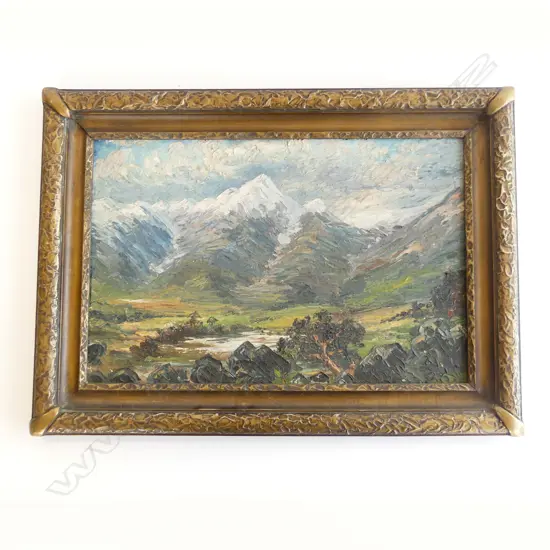 UNSIGNED LANDSCAPE OIL ON BOARD 290x445m