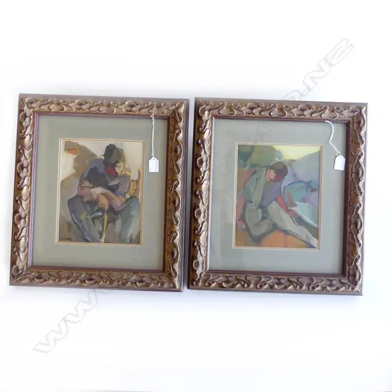 PR SIGNED NUDES; OIL ON BOARD 255x205mm